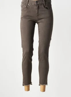 Jeans Coupe Slim Anna Montana Gris Taille Normale