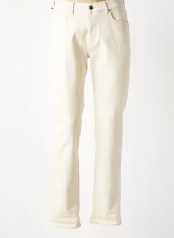 Jeans Coupe Slim Barmas Beige Taille Normale