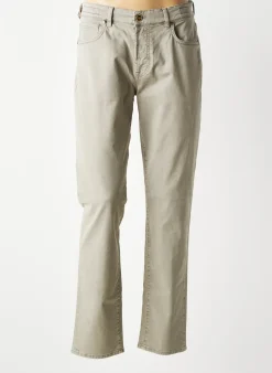 Jeans Coupe Slim Barmas Beige Taille Normale