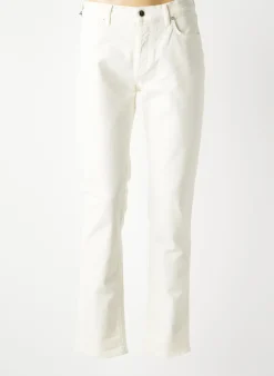 Jeans Coupe Slim Barmas Blanc Taille Normale