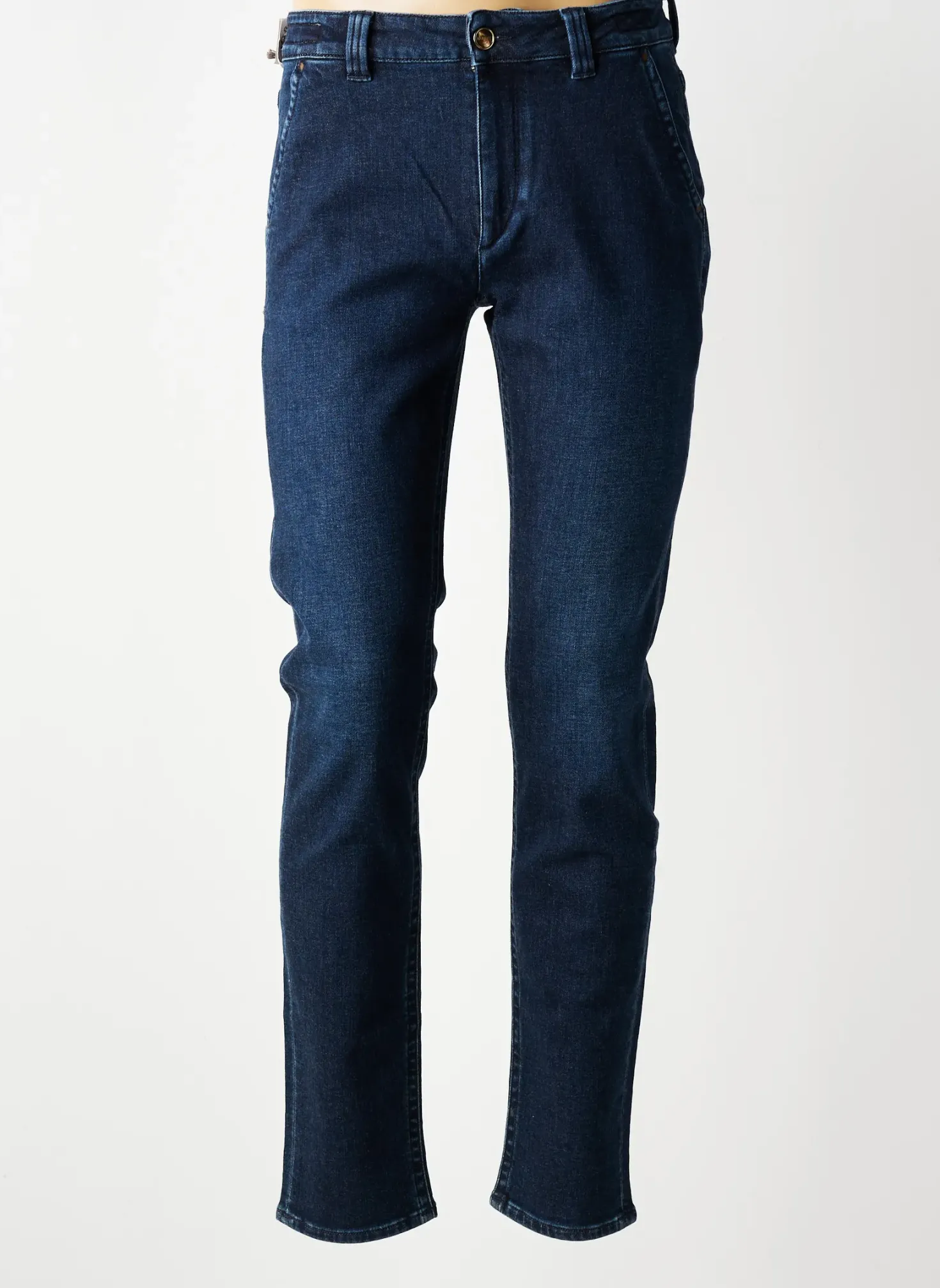 Jeans Coupe Slim Barmas Bleu Taille Normale