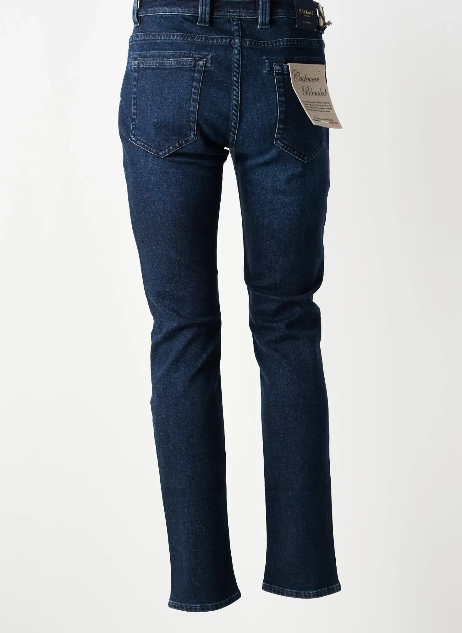 Jeans Coupe Slim Barmas Bleu Taille Normale
