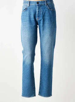 Jeans Coupe Slim Barmas Bleu Taille Normale