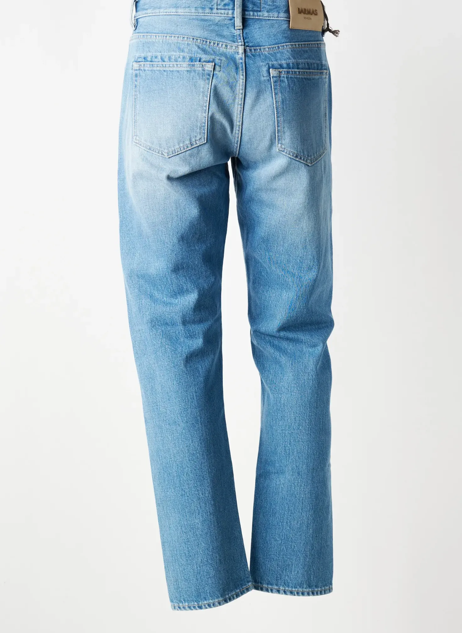 Jeans Coupe Slim Barmas Bleu Taille Normale
