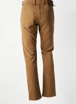 Jeans Coupe Slim Barmas Marron Taille Normale