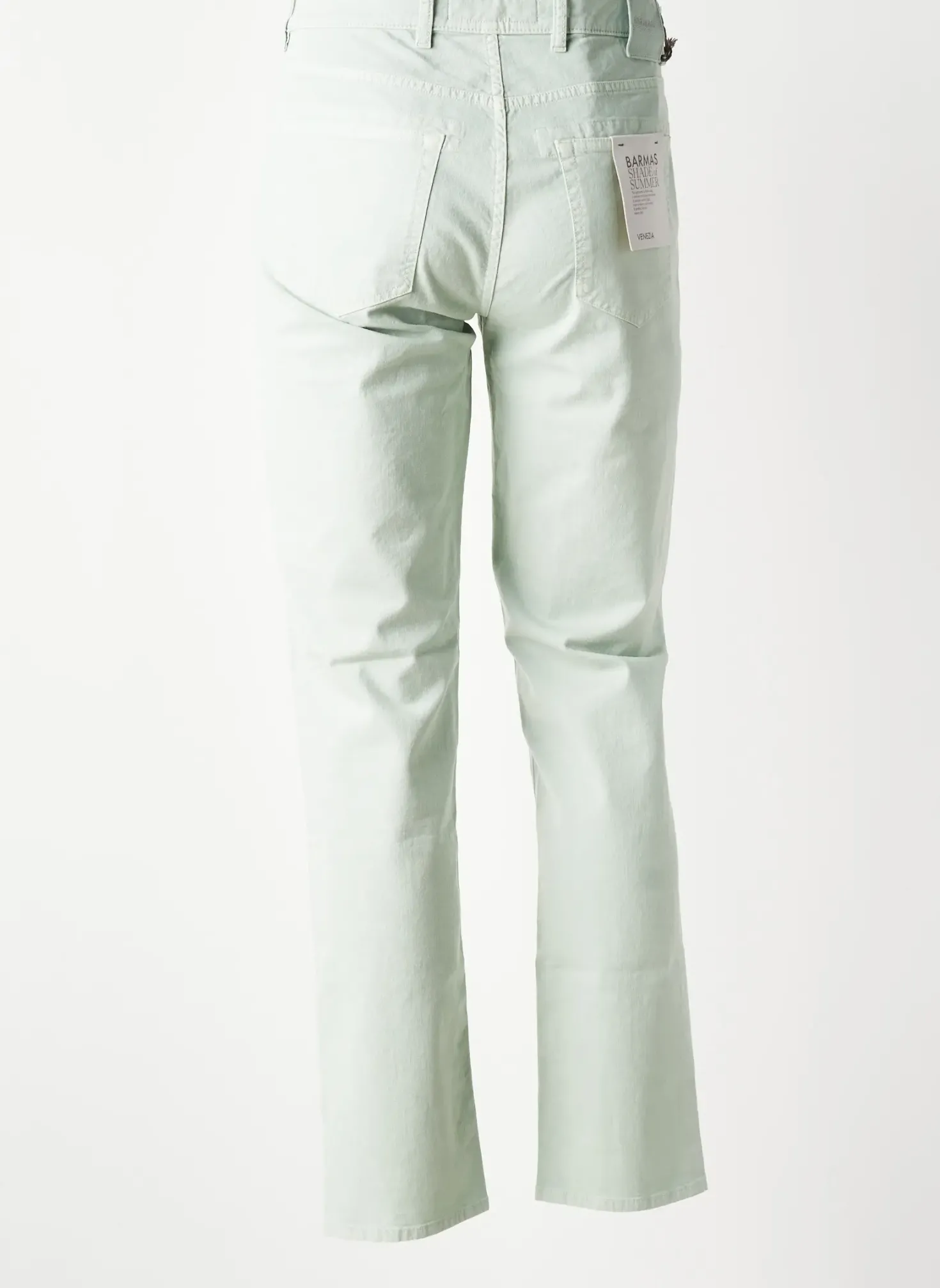 Jeans Coupe Slim Barmas Vert Taille Normale