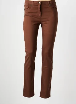 Jeans Coupe Slim Betty Barclay Marron Taille Normale