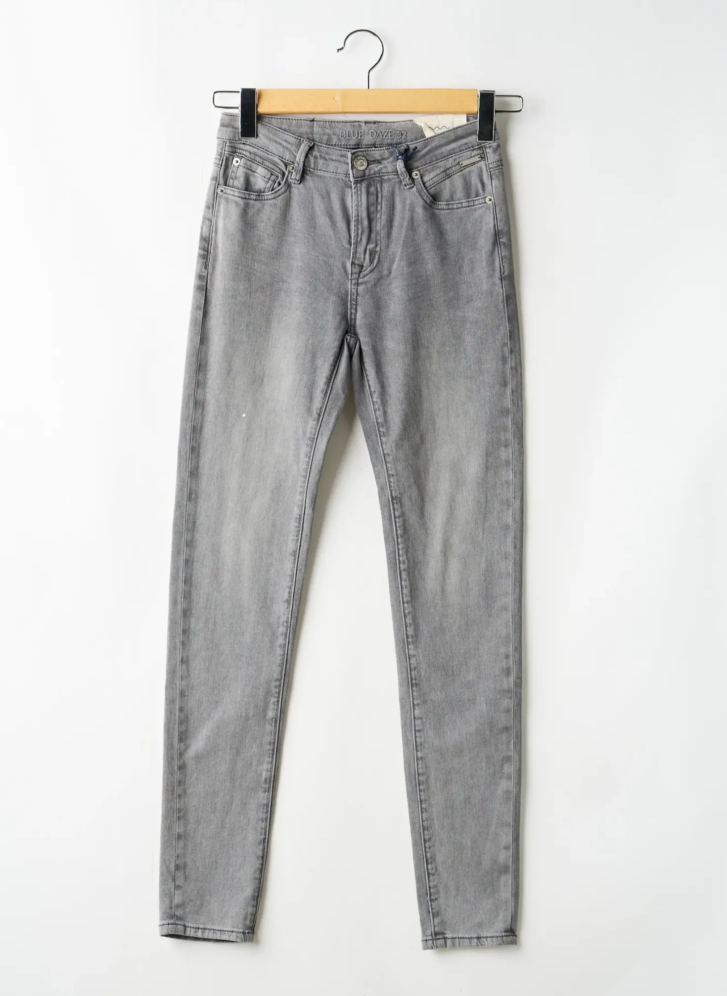 Jeans Coupe Slim Blue Daze Gris Taille Normale