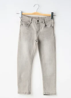 Jeans Coupe Slim Boboli Gris Taille Ajustable