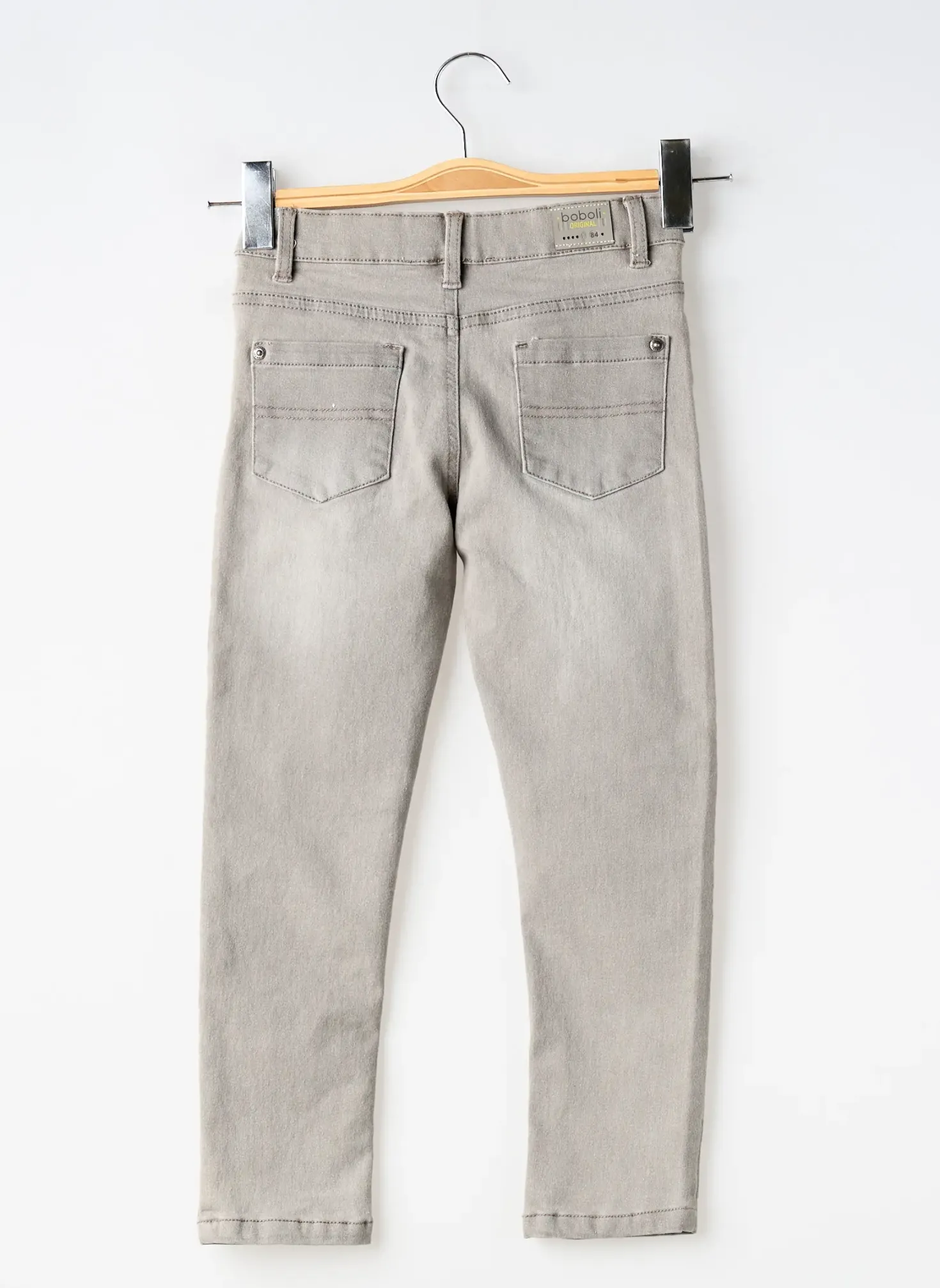 Jeans Coupe Slim Boboli Gris Taille Ajustable