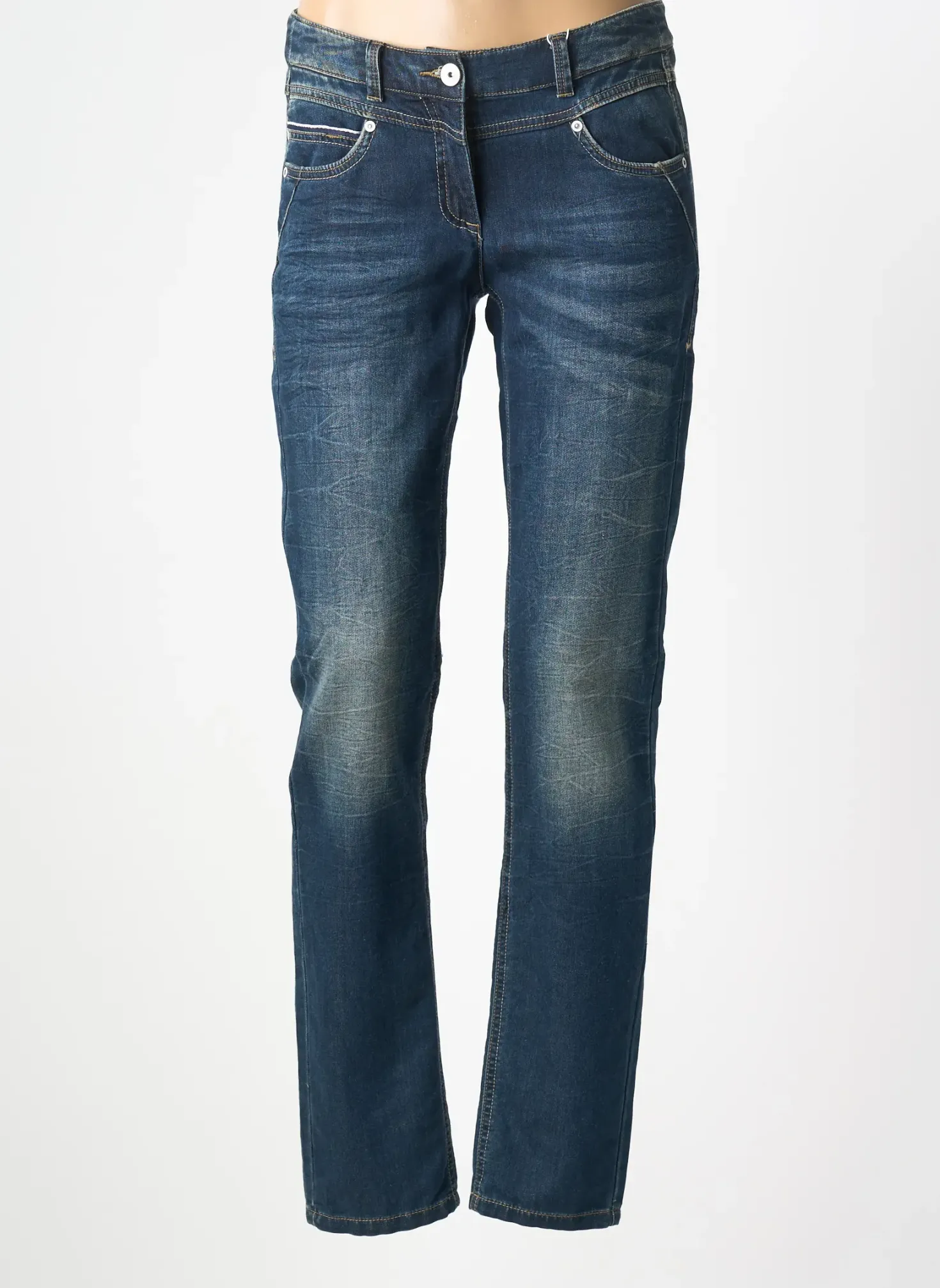 Jeans Coupe Slim Cecil Bleu Taille Normale