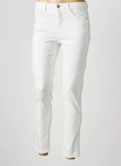 Jeans Coupe Slim C'est Beau La Vie Blanc Taille Normale