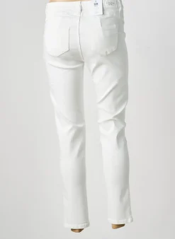 Jeans Coupe Slim C'est Beau La Vie Blanc Taille Normale