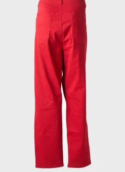 Jeans Coupe Slim Ciso Rouge Taille Normale