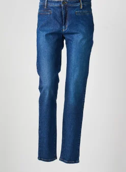Jeans Coupe Slim Couturist Bleu Taille Normale