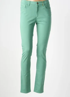 Jeans Coupe Slim Couturist Vert Taille Normale