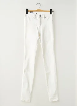 Jeans Coupe Slim Dr Denim Blanc Taille Normale