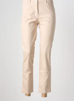 Jeans Coupe Slim Eugen Klein Beige Taille Normale