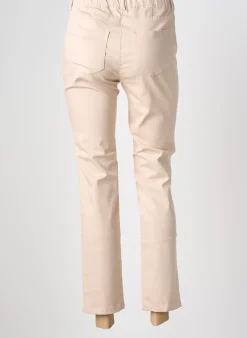 Jeans Coupe Slim Eugen Klein Beige Taille Normale