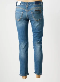 Jeans Coupe Slim Freeman T.porter Bleu Taille Basse