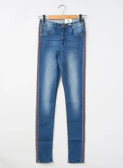 Jeans Coupe Slim Garcia Bleu Taille Ajustable