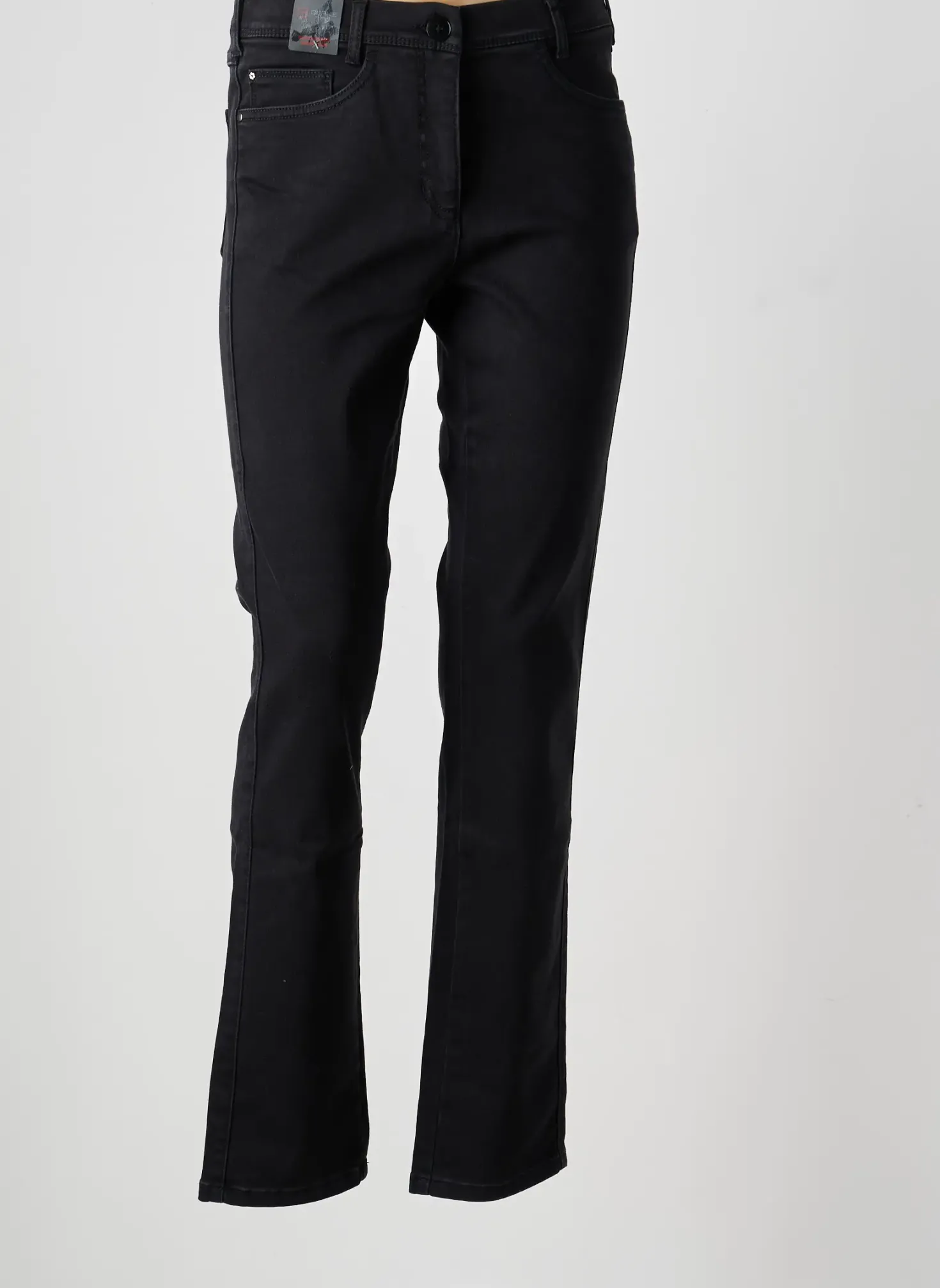 Jeans Coupe Slim Gerke My Pants Noir Taille Haute