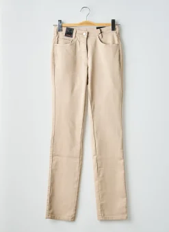 Jeans Coupe Slim Gerke My Pants Beige Taille Normale