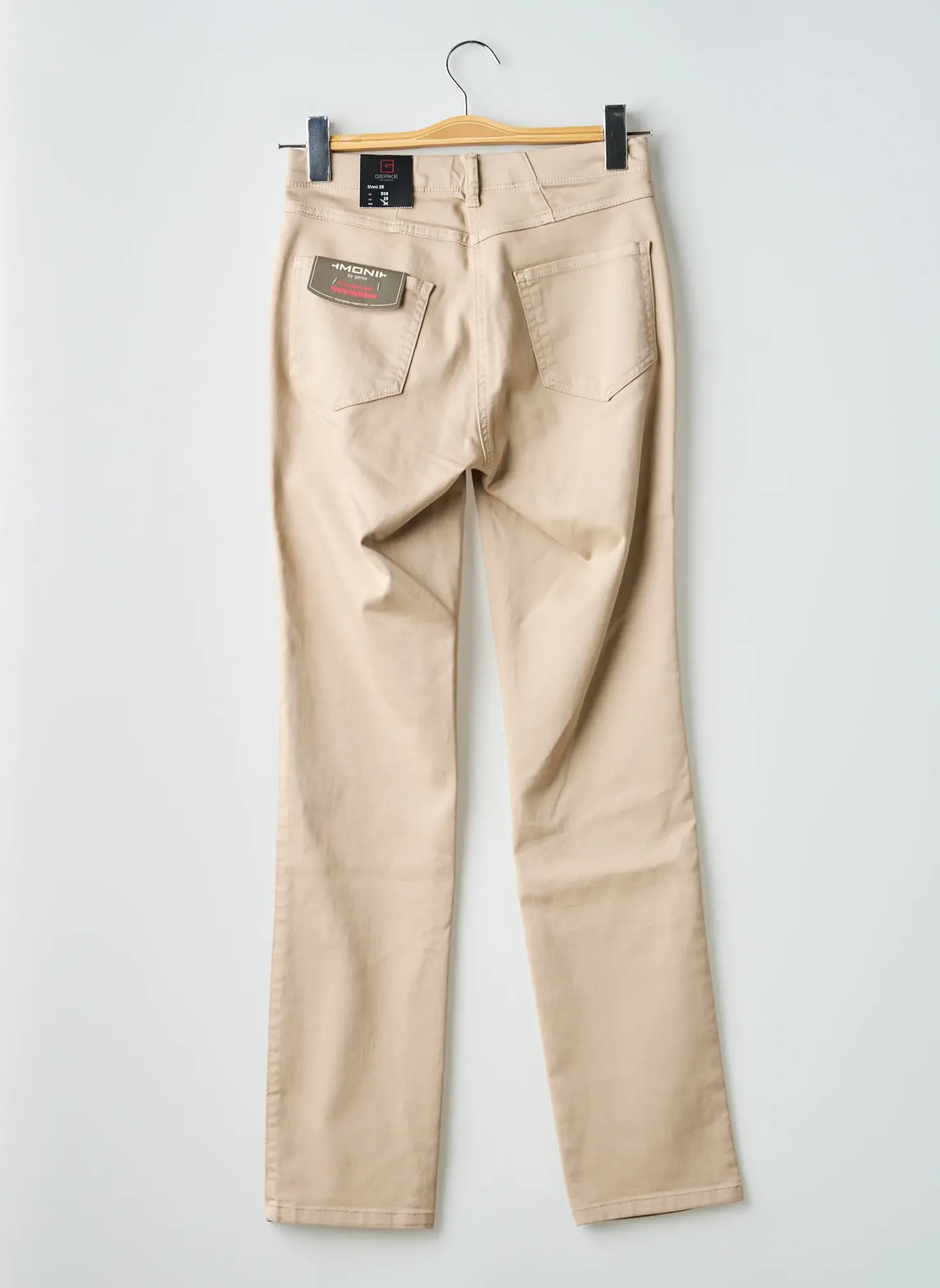 Jeans Coupe Slim Gerke My Pants Beige Taille Normale