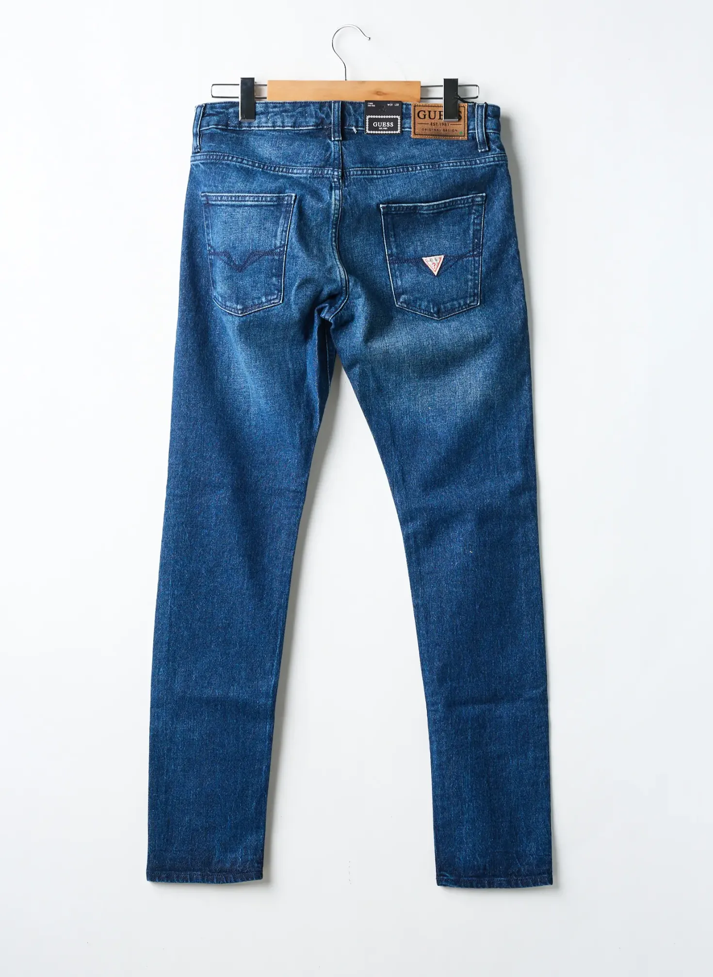 Jeans Coupe Slim Guess Bleu Taille Normale