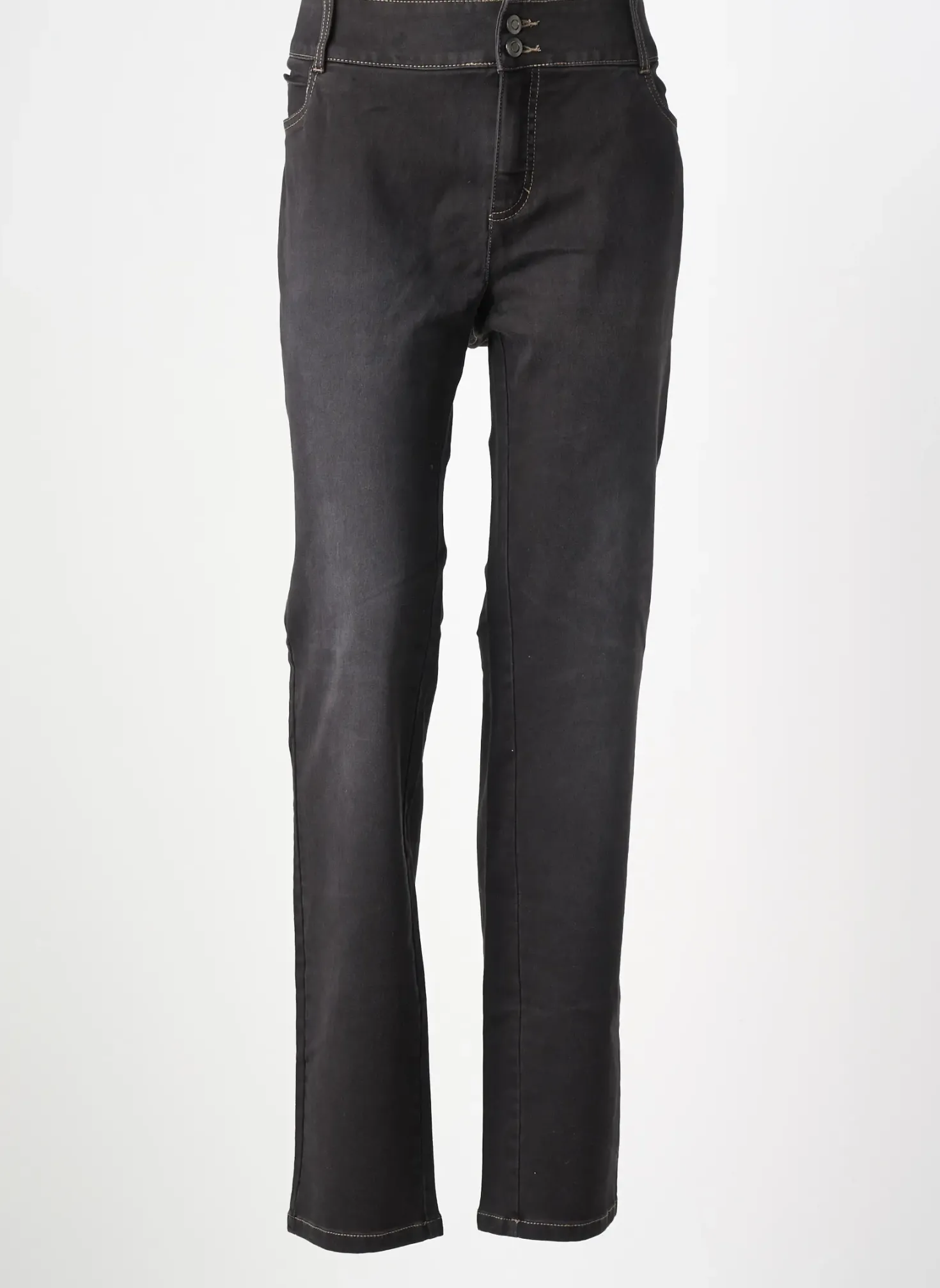 Jeans Coupe Slim Imitz Noir Taille Normale
