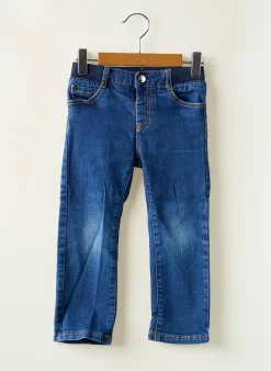 Jeans Coupe Slim Jacadi Paris Bleu Taille Élastique