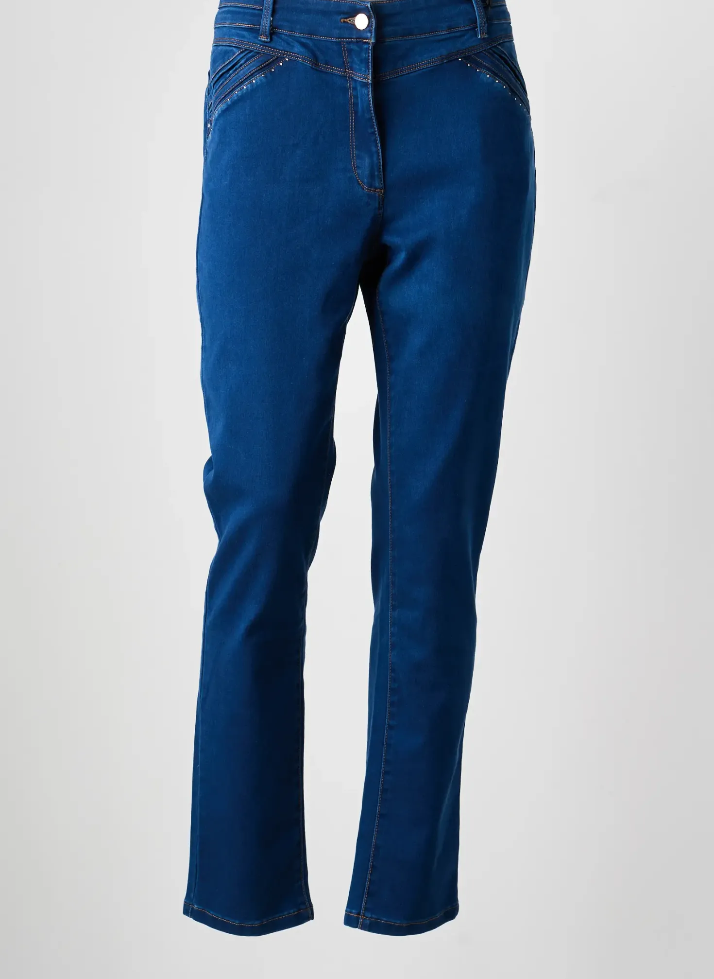 Jeans Coupe Slim Julie Guerlande Bleu Taille Normale