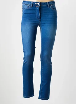 Jeans Coupe Slim Julie Guerlande Bleu Taille Normale