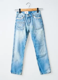 Jeans Coupe Slim Kaporal Bleu Taille Ajustable