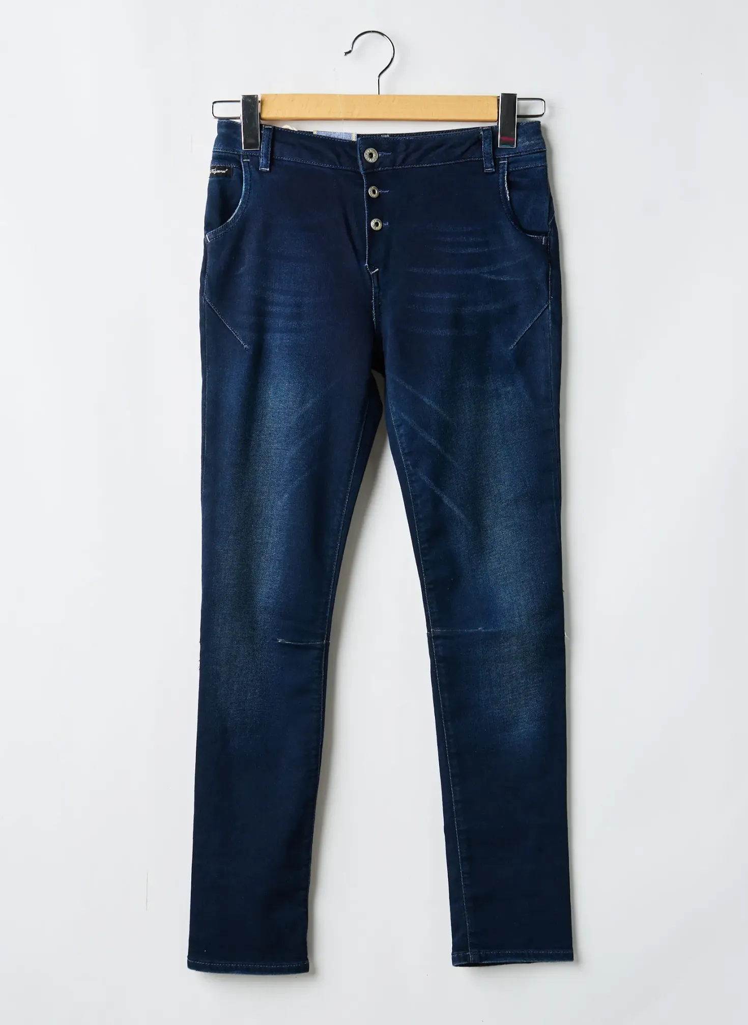 Jeans Coupe Slim Kaporal Bleu Taille Ajustable