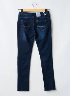 Jeans Coupe Slim Kaporal Bleu Taille Ajustable