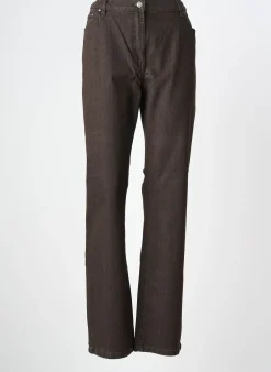 Jeans Coupe Slim Karting Marron Taille Normale