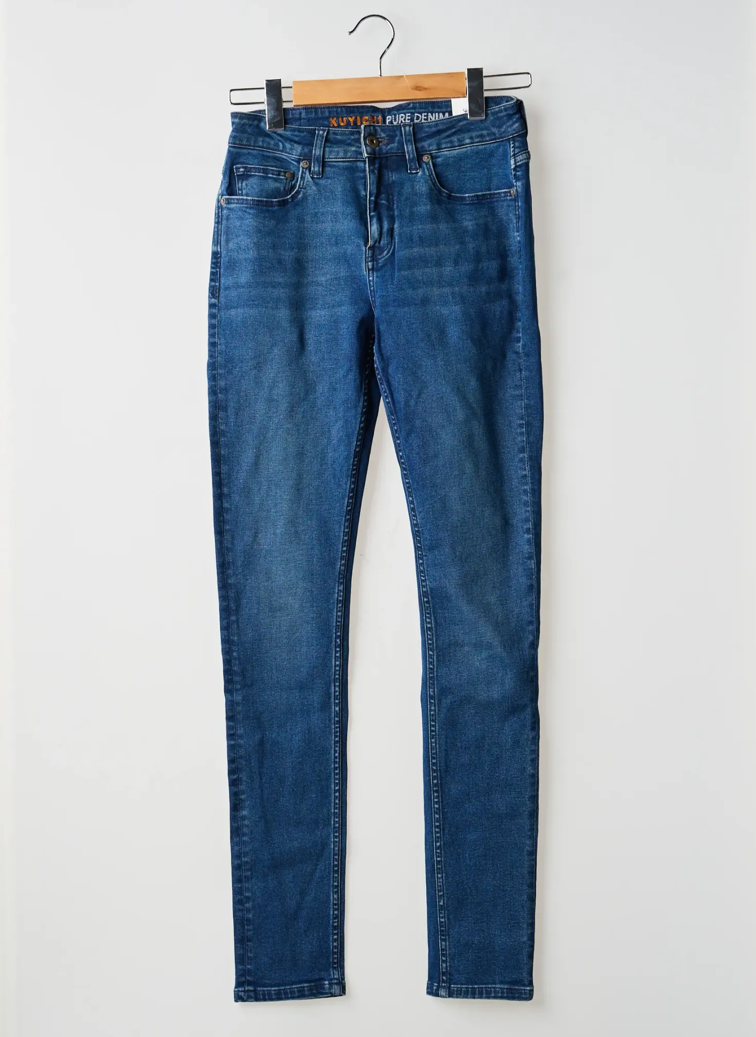 Jeans Coupe Slim Kuyichi Bleu Taille Normale