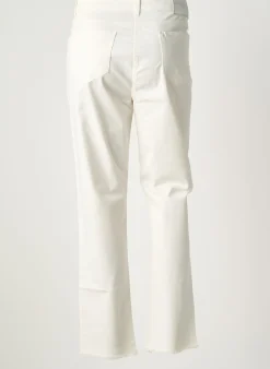 Jeans Coupe Slim Lauren Vidal Beige Taille Normale