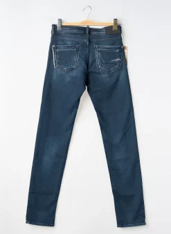Jeans Coupe Slim Le Temps Des Cerises Bleu Taille Ajustable
