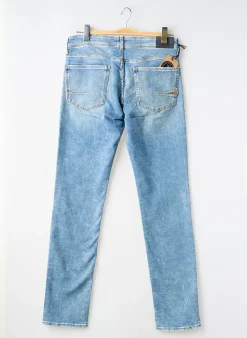 Jeans Coupe Slim Le Temps Des Cerises Bleu Clair Taille Ajustable