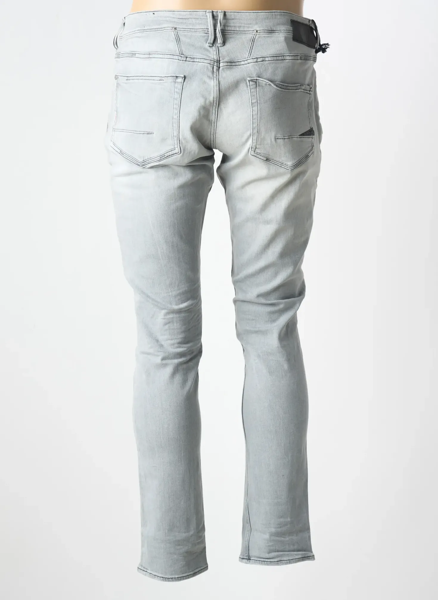 Jeans Coupe Slim Le Temps Des Cerises Gris Taille Normale