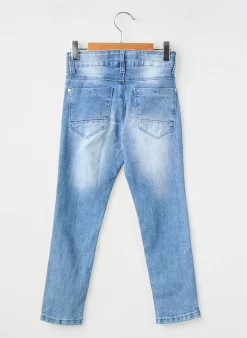 Jeans Coupe Slim Magic Girl Bleu Taille Ajustable