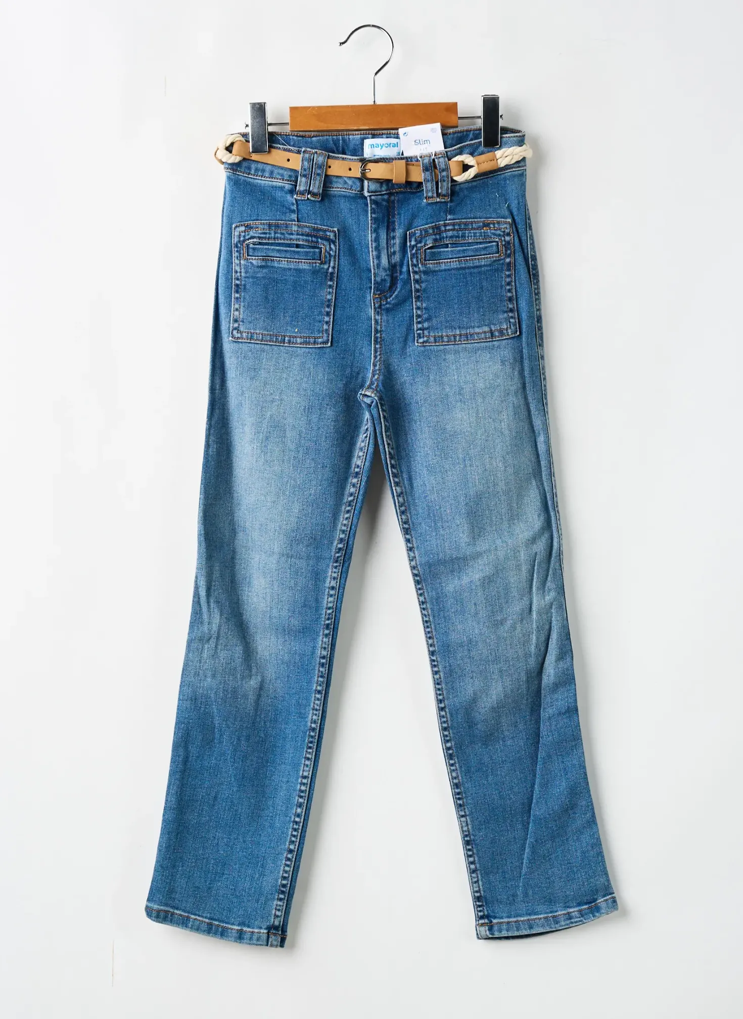 Jeans Coupe Slim Mayoral Bleu Taille Ajustable