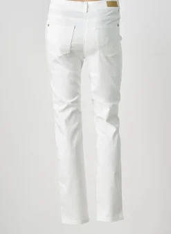 Jeans Coupe Slim Olsen Blanc Taille Normale