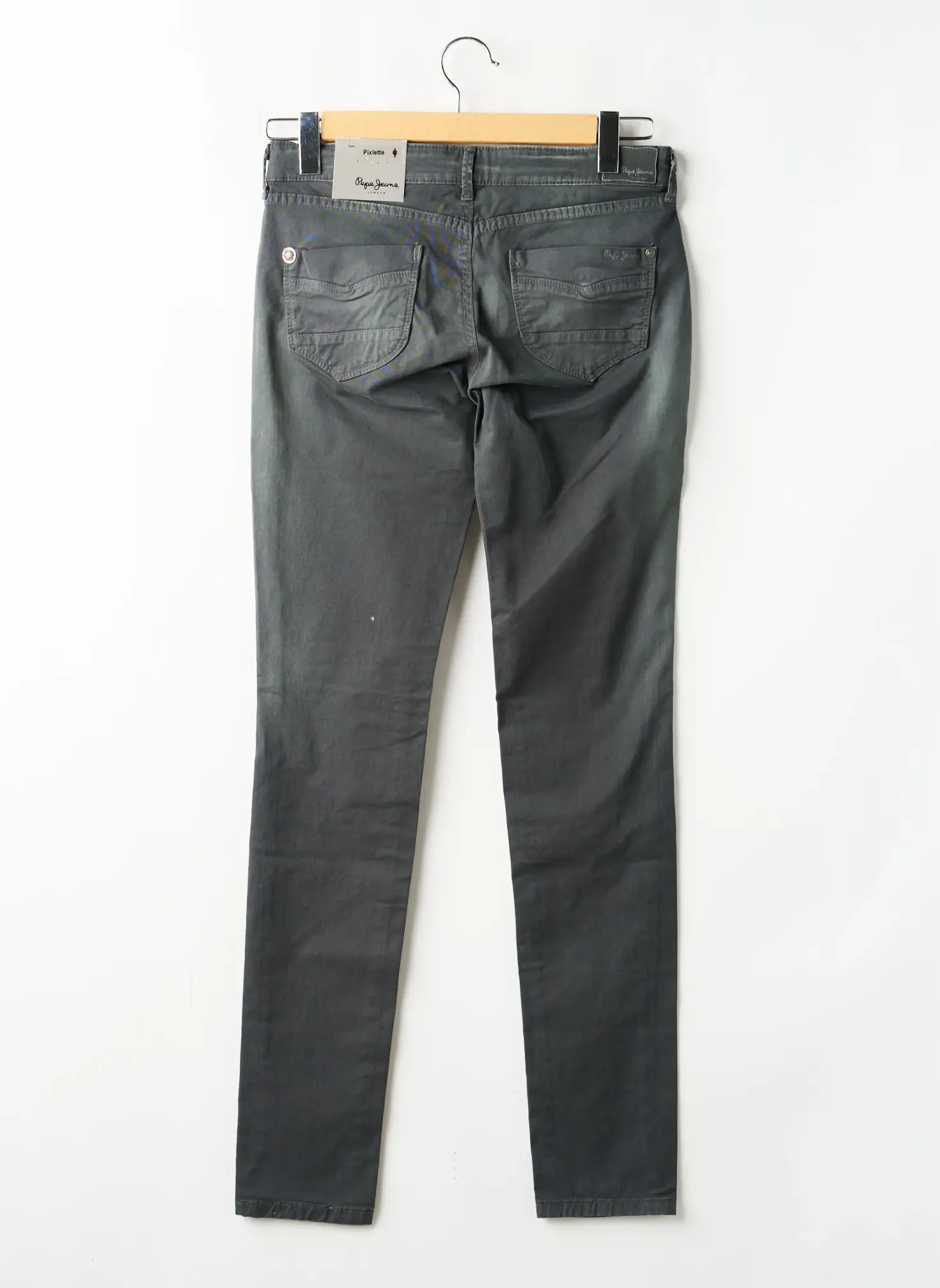 Jeans Coupe Slim Pepe Jeans Gris Taille Ajustable