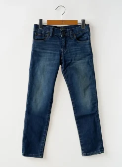 Jeans Coupe Slim Ralph Lauren Bleu Taille Ajustable