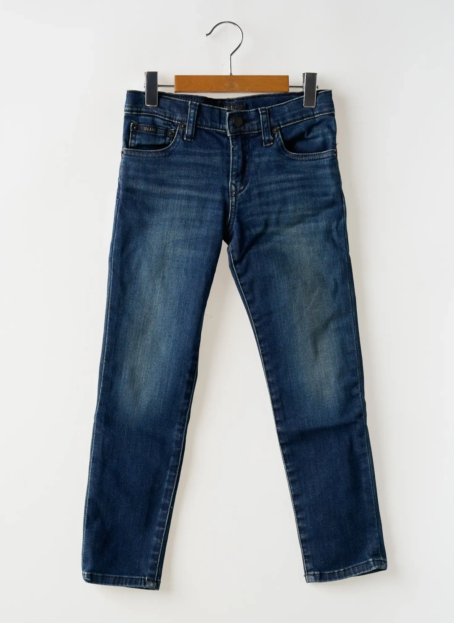 Jeans Coupe Slim Ralph Lauren Bleu Taille Ajustable