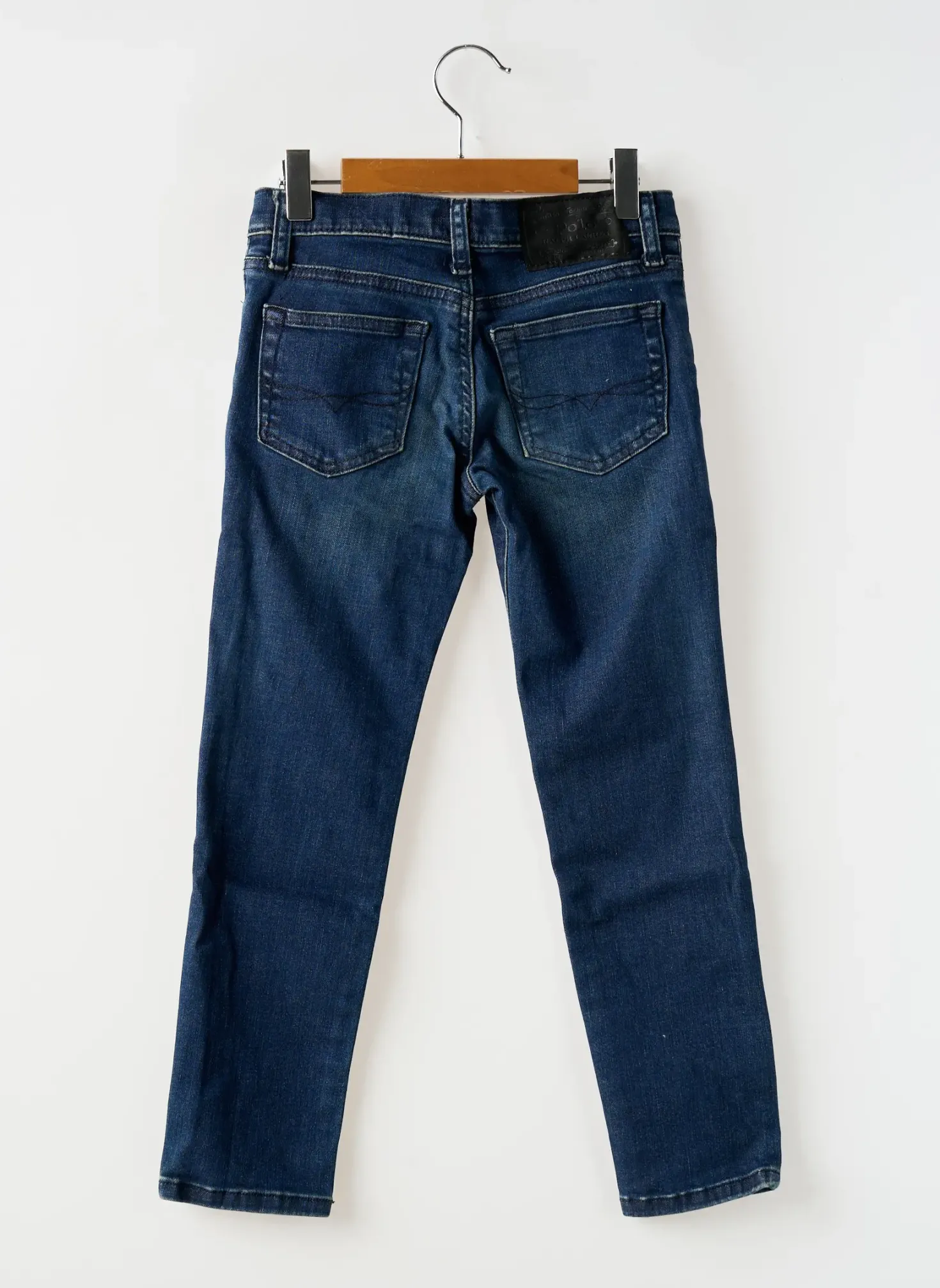 Jeans Coupe Slim Ralph Lauren Bleu Taille Ajustable
