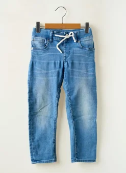 Jeans Coupe Slim Sans Marque Bleu